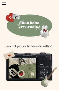 crochet pieces handmade with 3